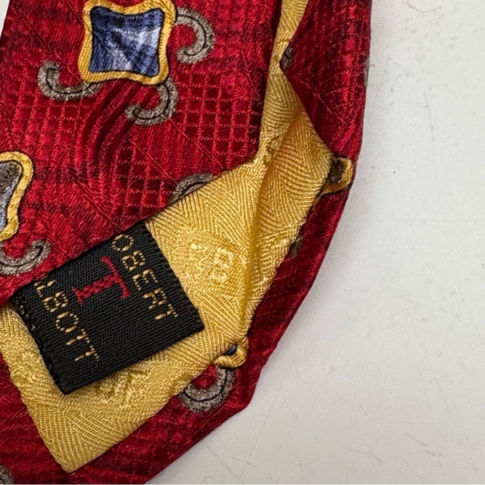 Robert Talbott Red And Blue Patterned Tie - image 4